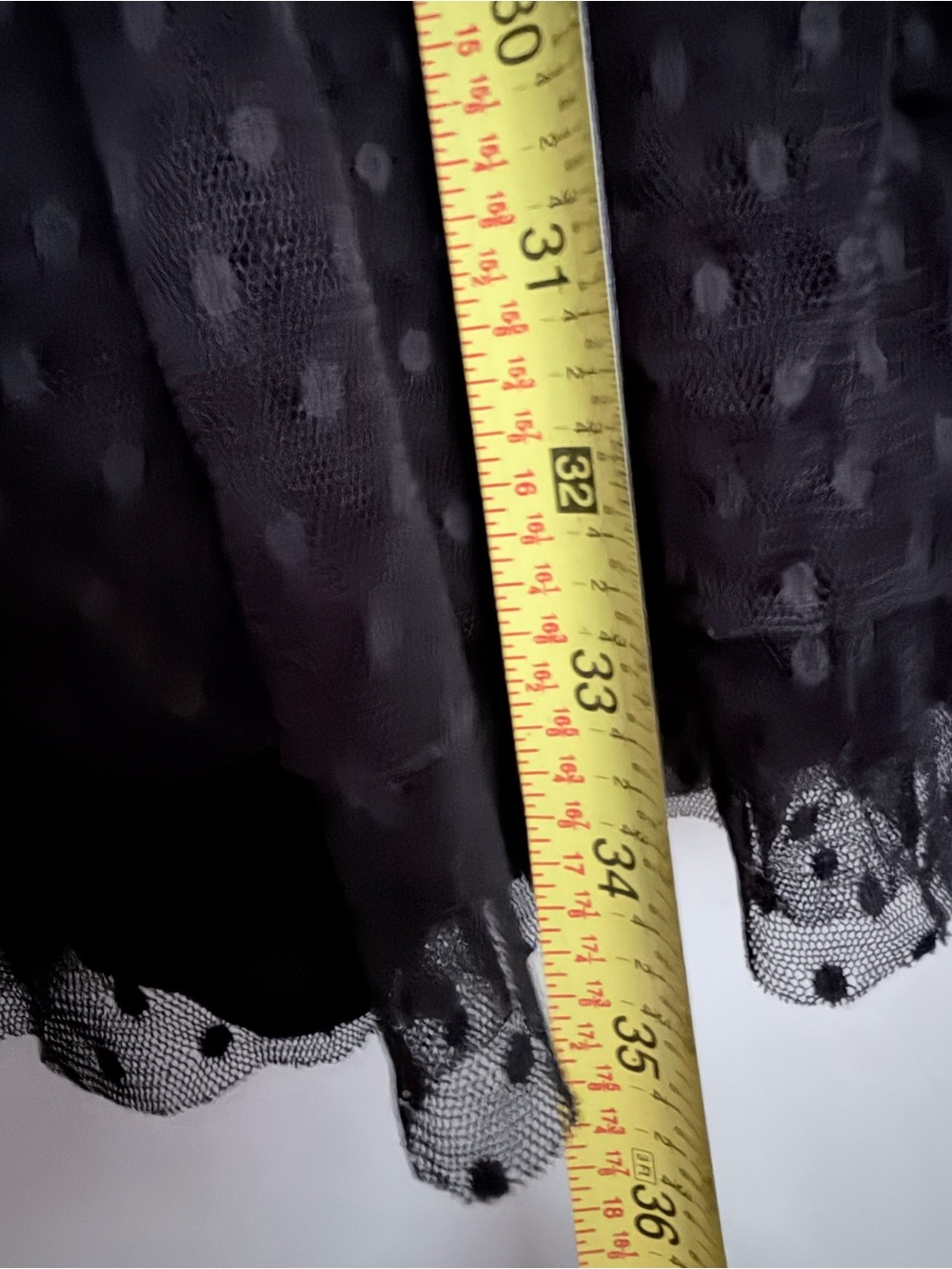 Anthropologie Maeve Samara Black Dress mesh floral embroidered tiered relaxed - Picture 6 of 6